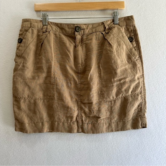 GAP Linen Lightweight Linen Mini Skirt Size 12 - Picture 1 of 5